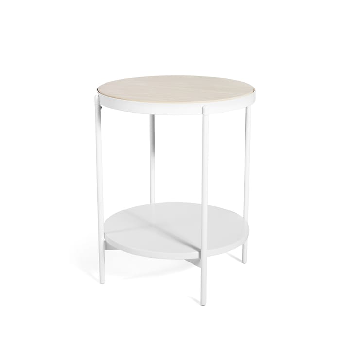 Βοηθητικό τραπέζι, Lene - Λευκό, ψηλό, καπλαμάς φλαμουριάς με λευκό πιγμέντο - SMD Design