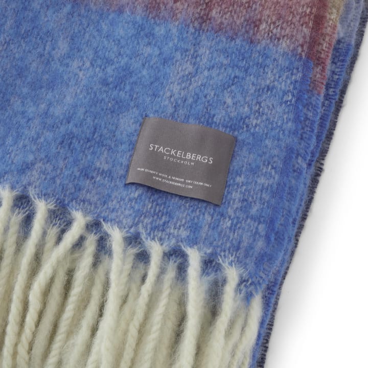 Κουβέρτα Mohair  - Stripe Blue, Azur & Camel - Stackelbergs