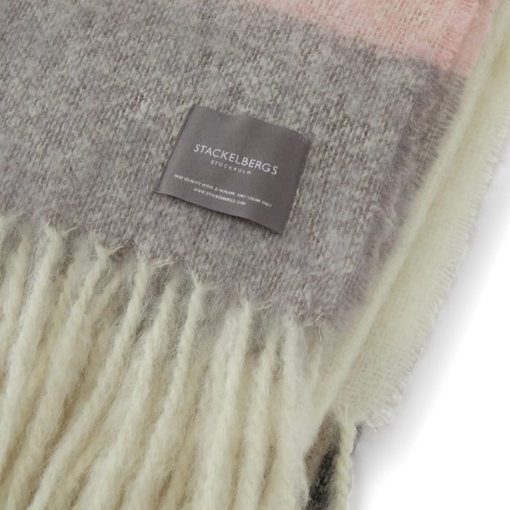 Κουβέρτα Mohair  - Stripe Brown, Black & Rose - Stackelbergs