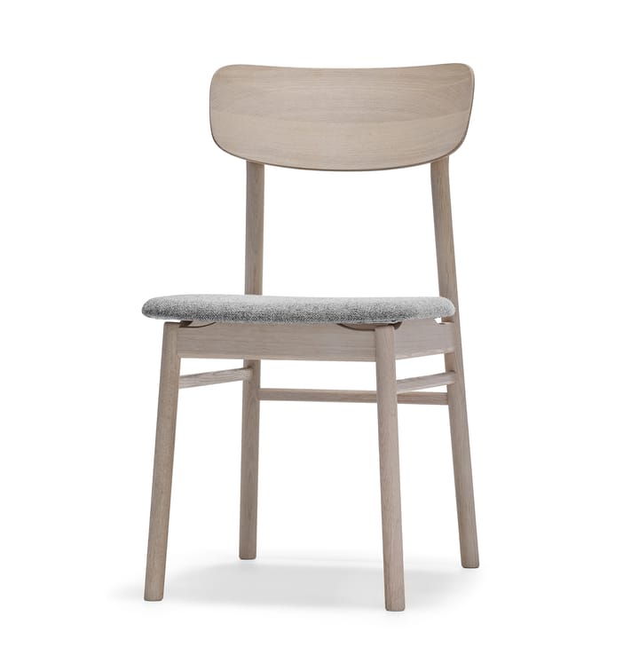 Καρέκλα, Prima Vista, δρυς λαδωμένη λευκή - Textile hallingdal 65-130 γκρι - Stolab