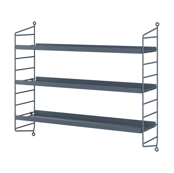 String Ραφιέρα Pocket μεταλλική - Sergel γκρι - String