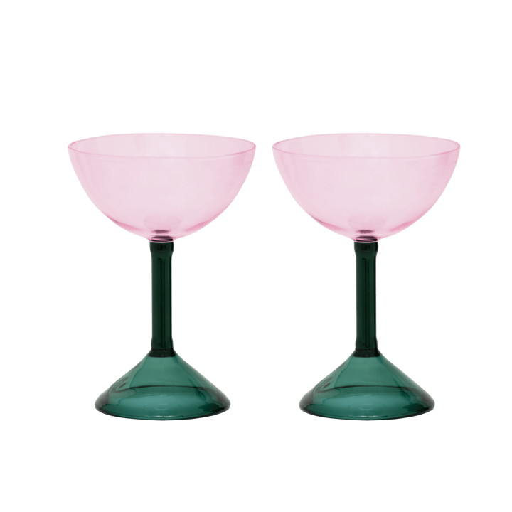 Σετ δώρου Urban Nature Culture coupe ποτήρια 2-pack - Pink - URBAN NATURE CULTURE