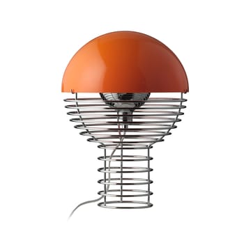 Επιτραπέζιο φωτιστικό με σύρμα Ø30 εκ. - Χρώμιο-πορτοκαλί - Verpan