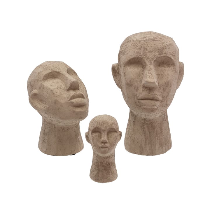 Διακοσμητικό γλυπτό Head  - Γκρι-καφέ, μεγάλο - Villa Collection