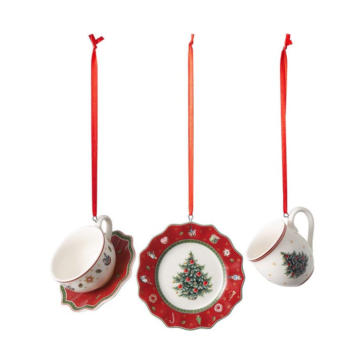 Toy's Delight Christmas tree bauble service set 3 τεμάχια - Λευκό-κόκκινο - Villeroy & Boch