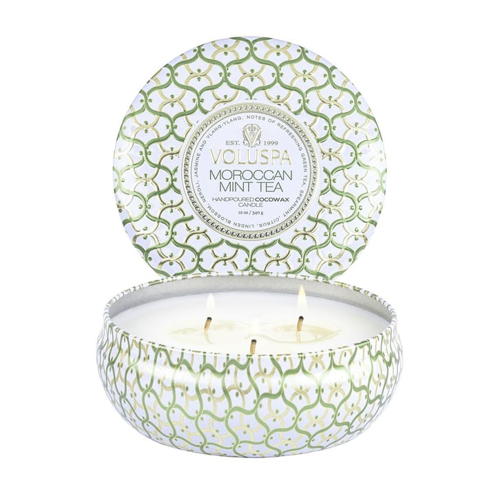 Maison Blanc 3-wick Tin αρωματικό κερί 40 ώρες, Moroccan Mint Tea Voluspa