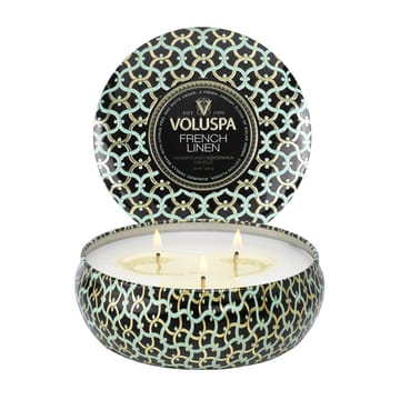 Maison Noir 3-wick Tin αρωματικό 40 ώρες - Γαλλικό Λινό - Voluspa