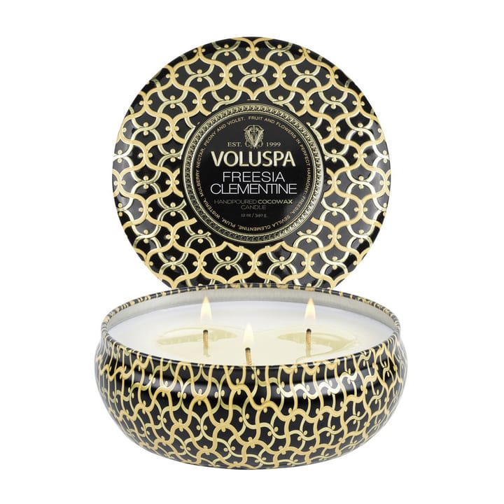 Maison Noir 3-wick Tin αρωματικό 40 ώρες - Φρέζια και Κλημεντίνη - Voluspa